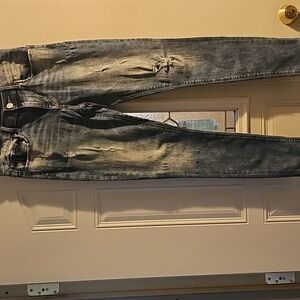 Women's Distressed Blue Jeans